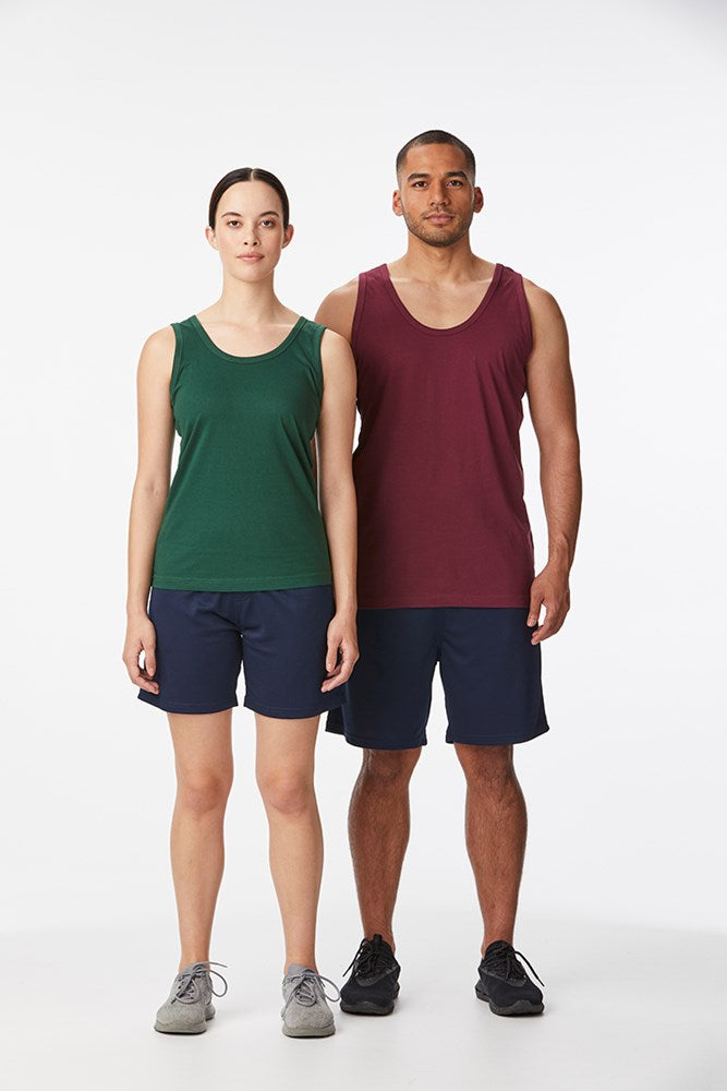S190-Classic Kiwi Adults Singlet 100% Cotton