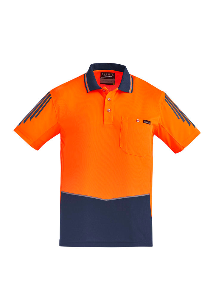Mens Hi Vis Flux Short Sleeve Polo